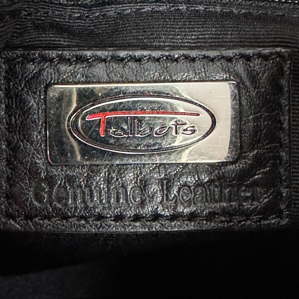 Talbots Black Leather Braided Strap Shoulder Bag Zip Closure & Inner Pocket - Picture 6 of 8